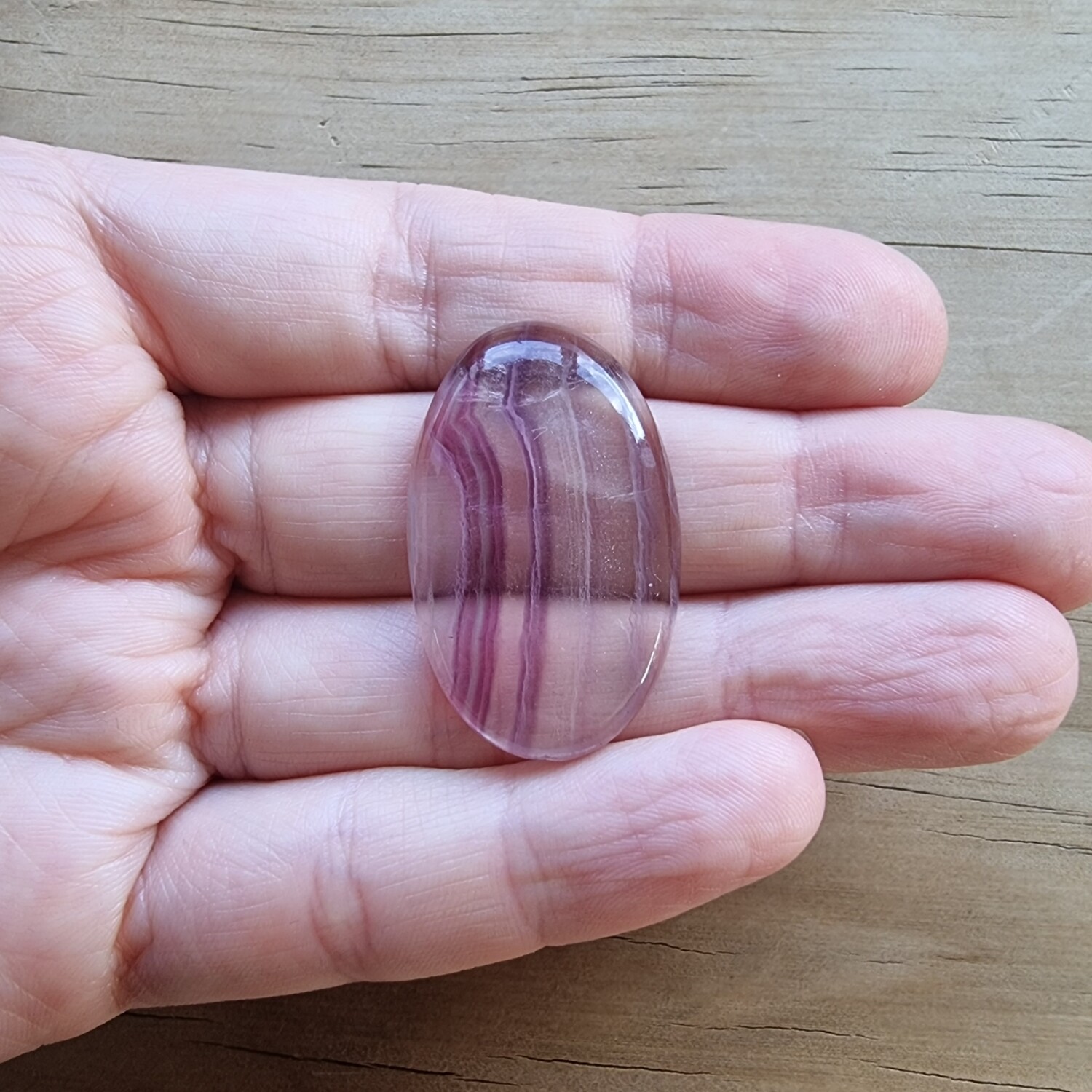Fluorite Cabochon / Pendant for jewelry making or diy craft projects 8.4gr