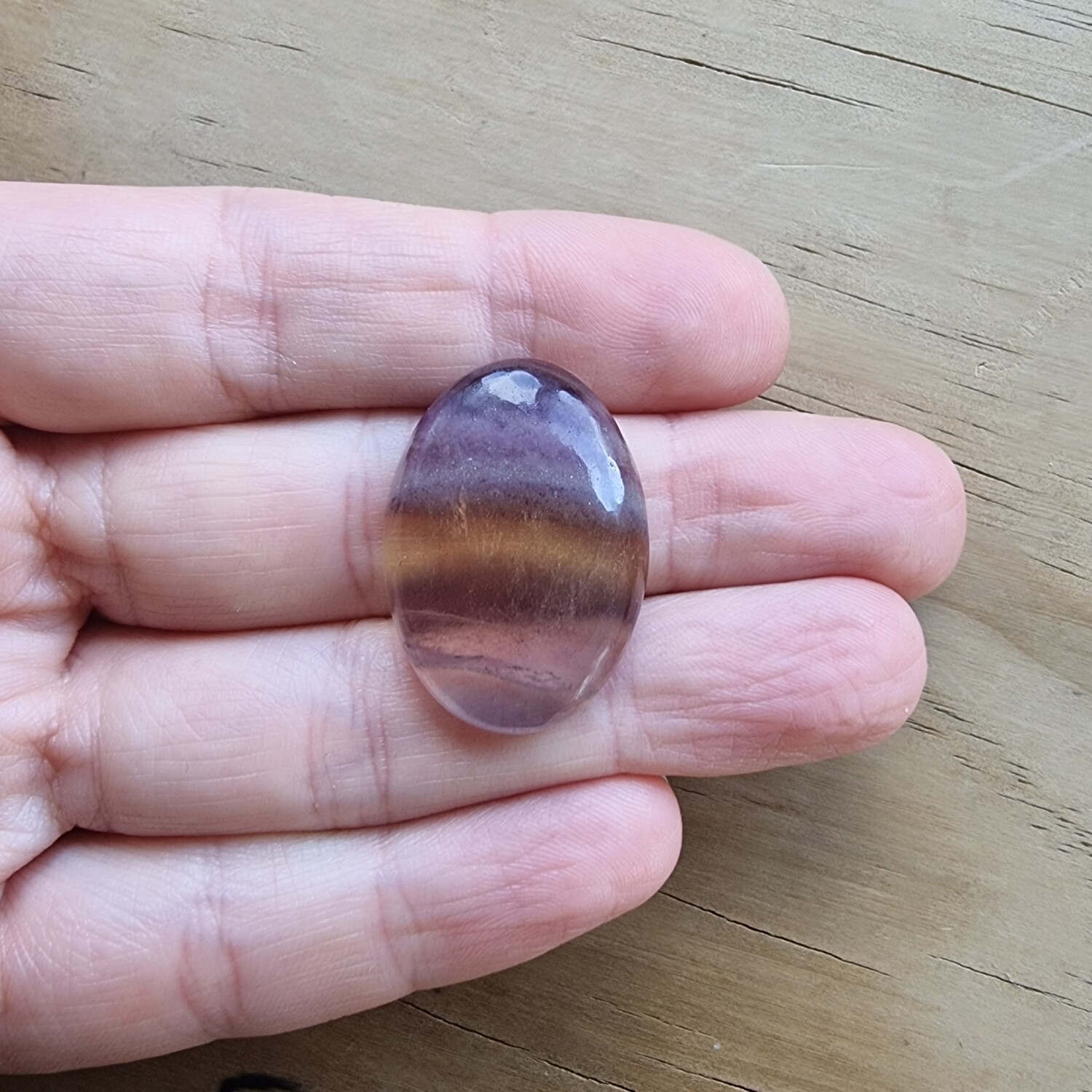 Fluorite Cabochon / Pendant for jewelry making or diy craft projects 8gr