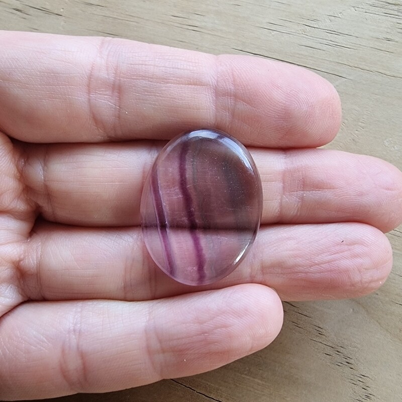 Fluorite Cabochon / Pendant for jewelry making or diy craft projects 6.9gr