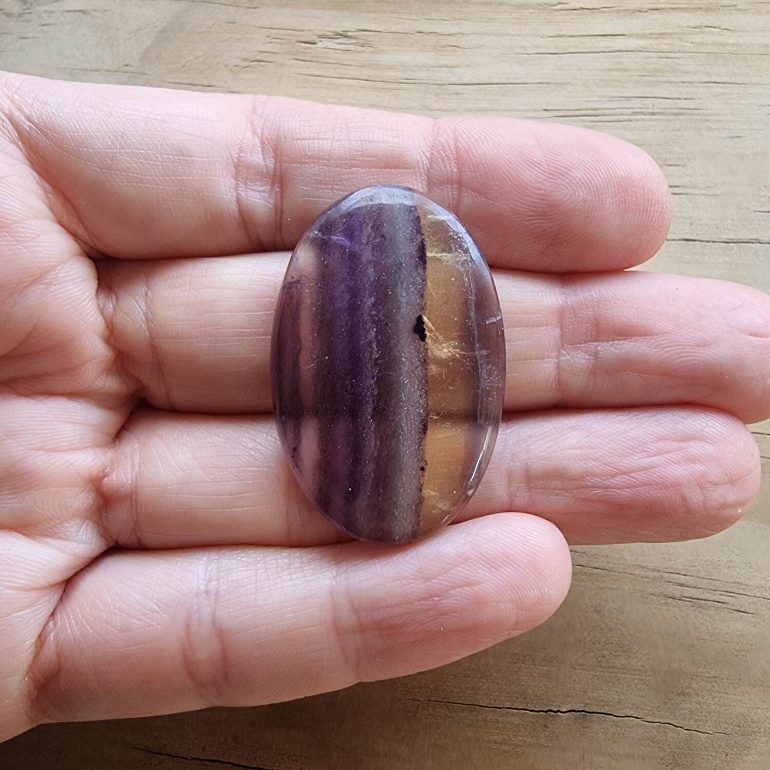 Fluorite Cabochon / Pendant for jewelry making or diy craft projects 10.9gr