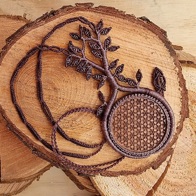 Tree of Life Necklace with Walnut Wood Pendant