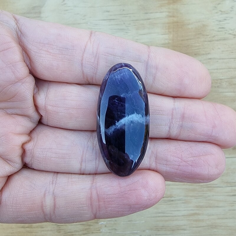 Chevron Amethyst Cabochon / Pendant for jewelry making or diy craft projects 8.8gr