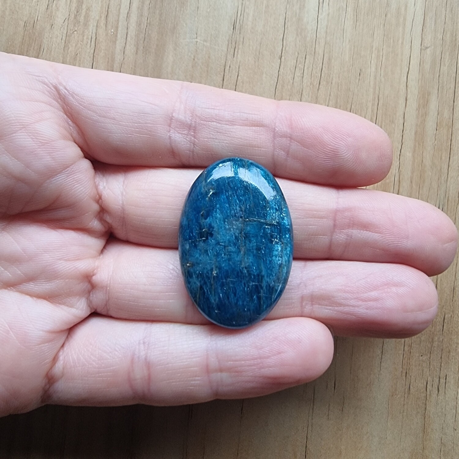 Blue Apatite Cabochon / Pendant for jewelry making or diy craft projects 16.8gr