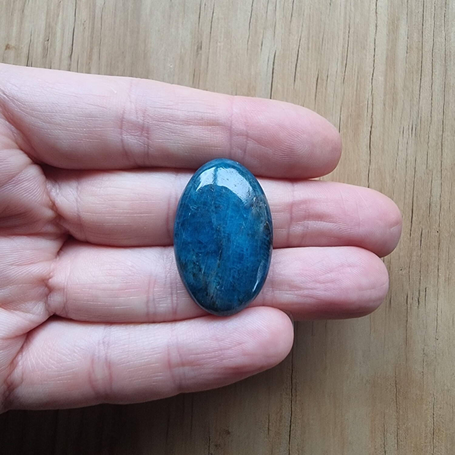 Blue Apatite Cabochon / Pendant for jewelry making or diy craft projects 12.8gr