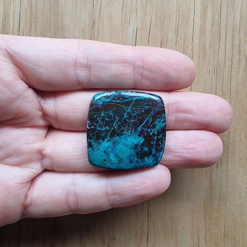 Peruvian Chrysocolla Cabochon / Pendant for jewelry making or diy craft projects 16.4gr