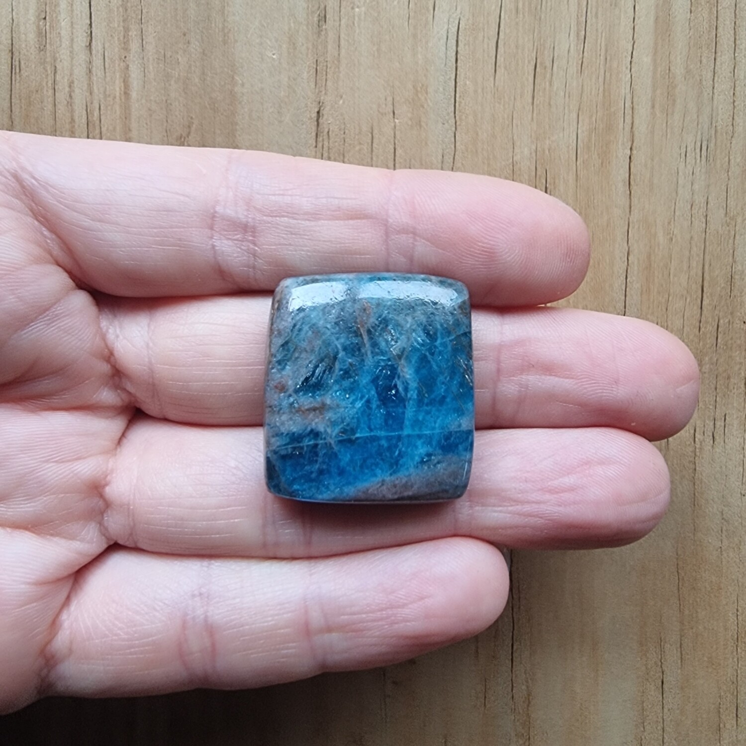 Blue Apatite Cabochon / Pendant for jewelry making or diy craft projects 24.6gr