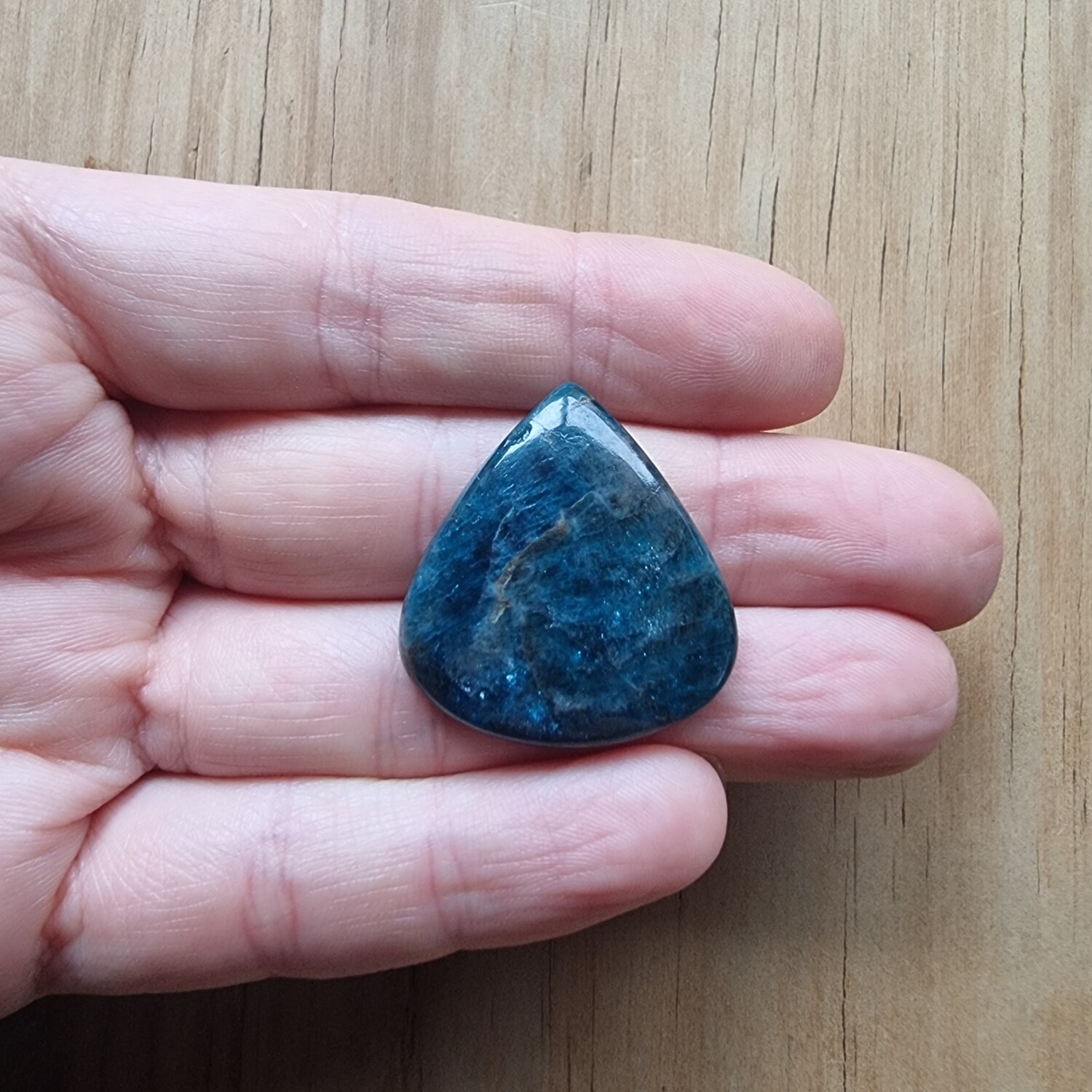 Blue Apatite Cabochon / Pendant for jewelry making or diy craft projects 15.4gr