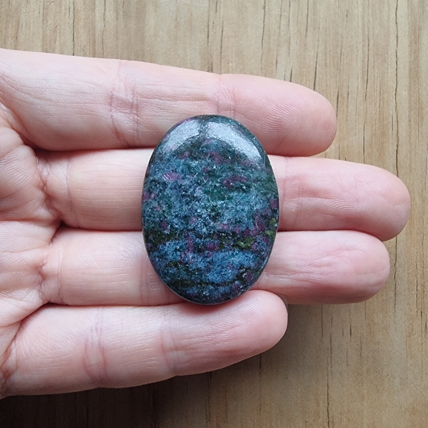Ruby Kyanite Cabochon / Pendant for jewelry making or diy craft projects 27.4gr