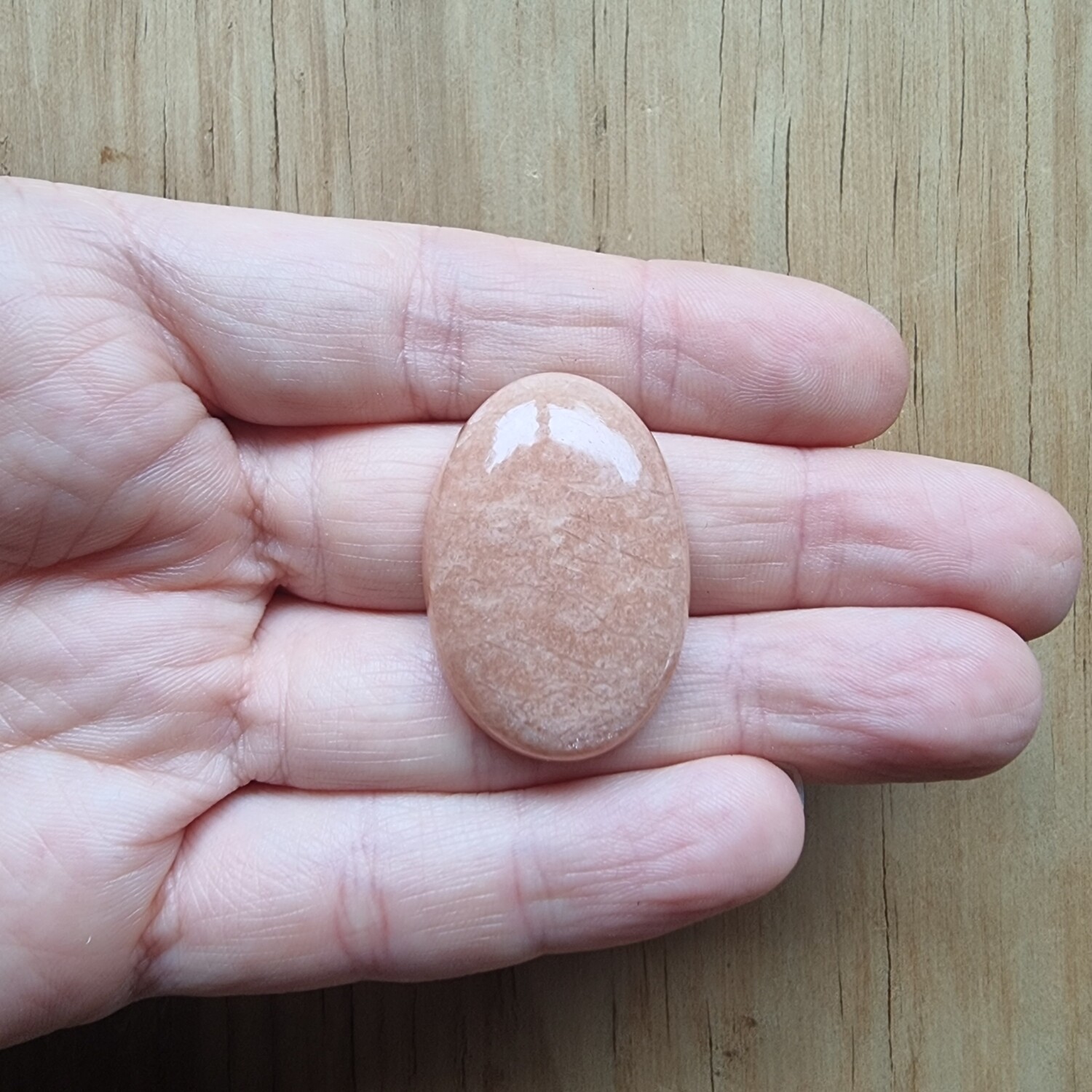 Peach Amazonite Cabochon / Pendant for jewelry making or diy craft projects 16.6gr