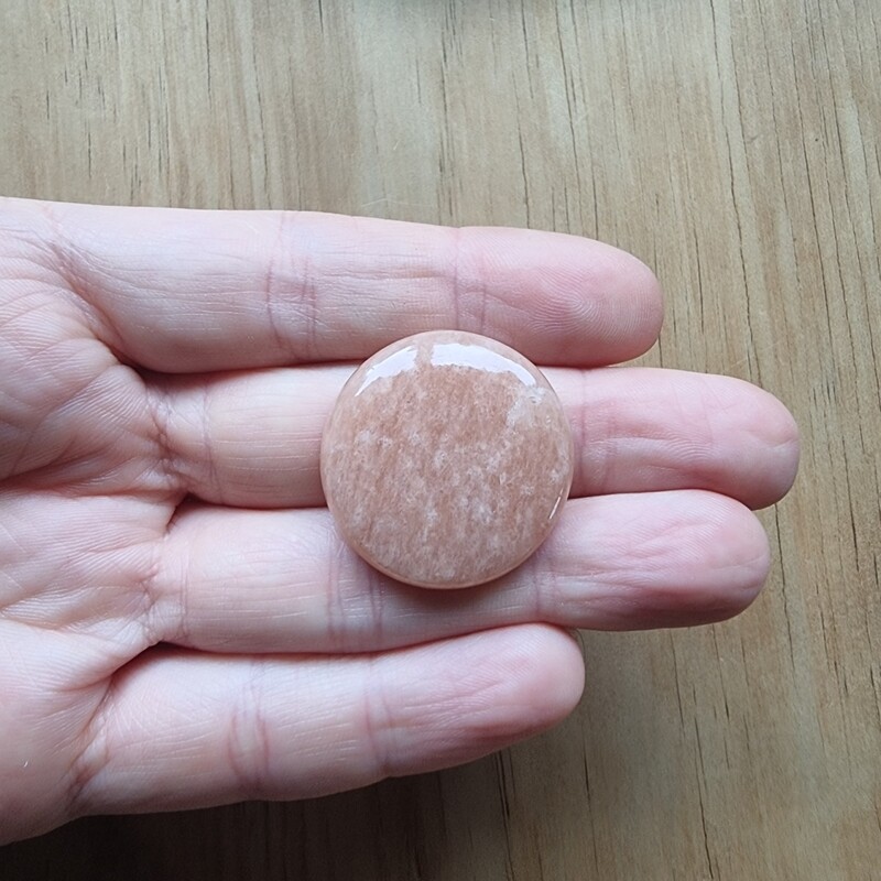 Peach Amazonite Cabochon / Pendant for jewelry making or diy craft projects 14.4gr