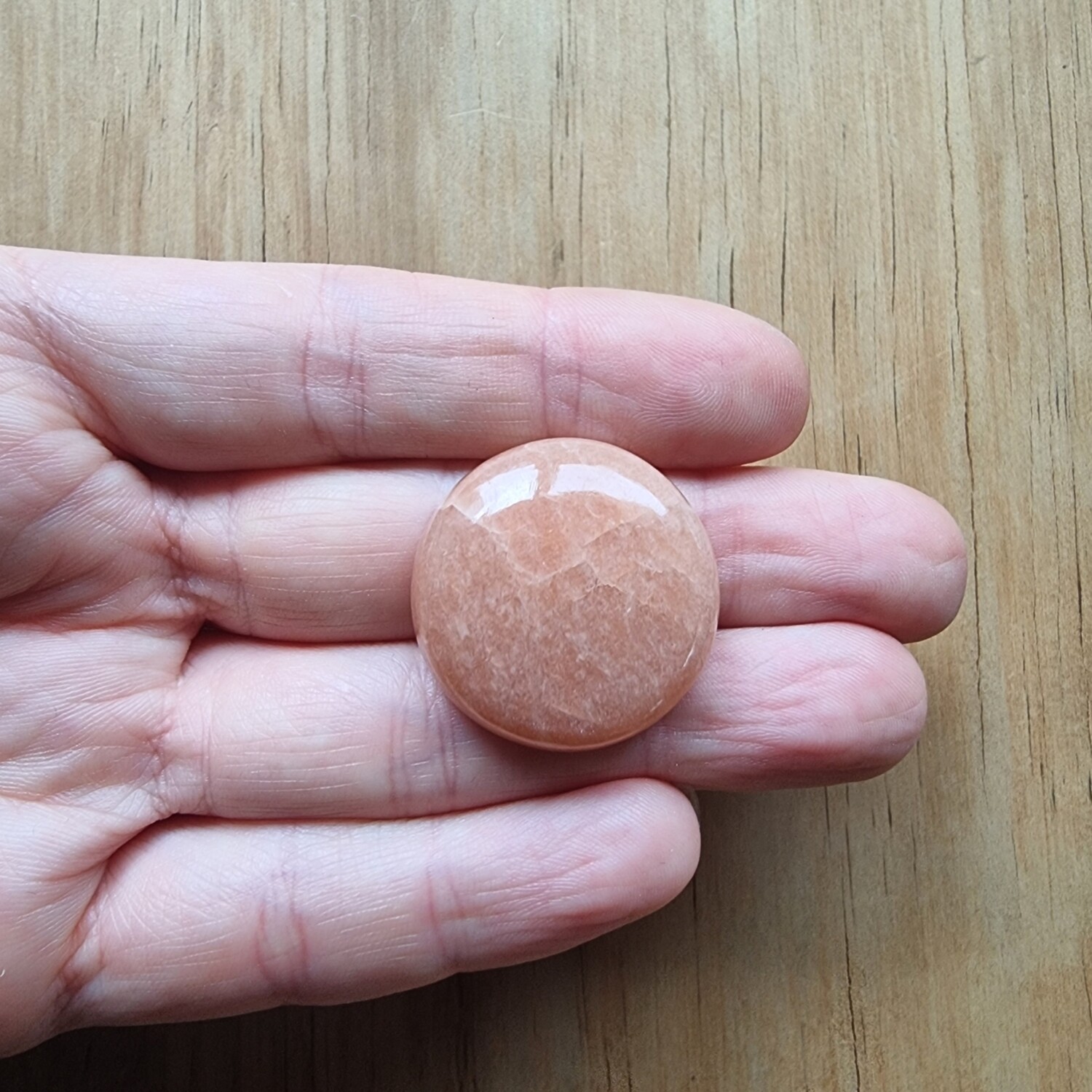 Peach Amazonite Cabochon / Pendant for jewelry making or diy craft projects 19.2gr