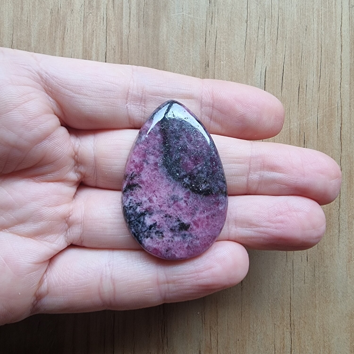 Rhodonite Cabochon / Pendant for jewelry making or diy craft projects 27.4gr