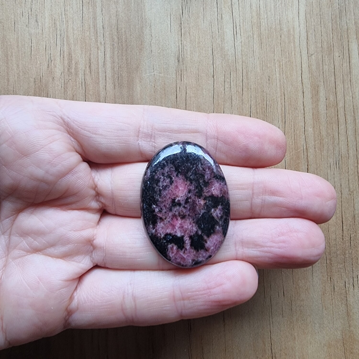 Rhodonite Cabochon / Pendant for jewelry making or diy craft projects 23gr
