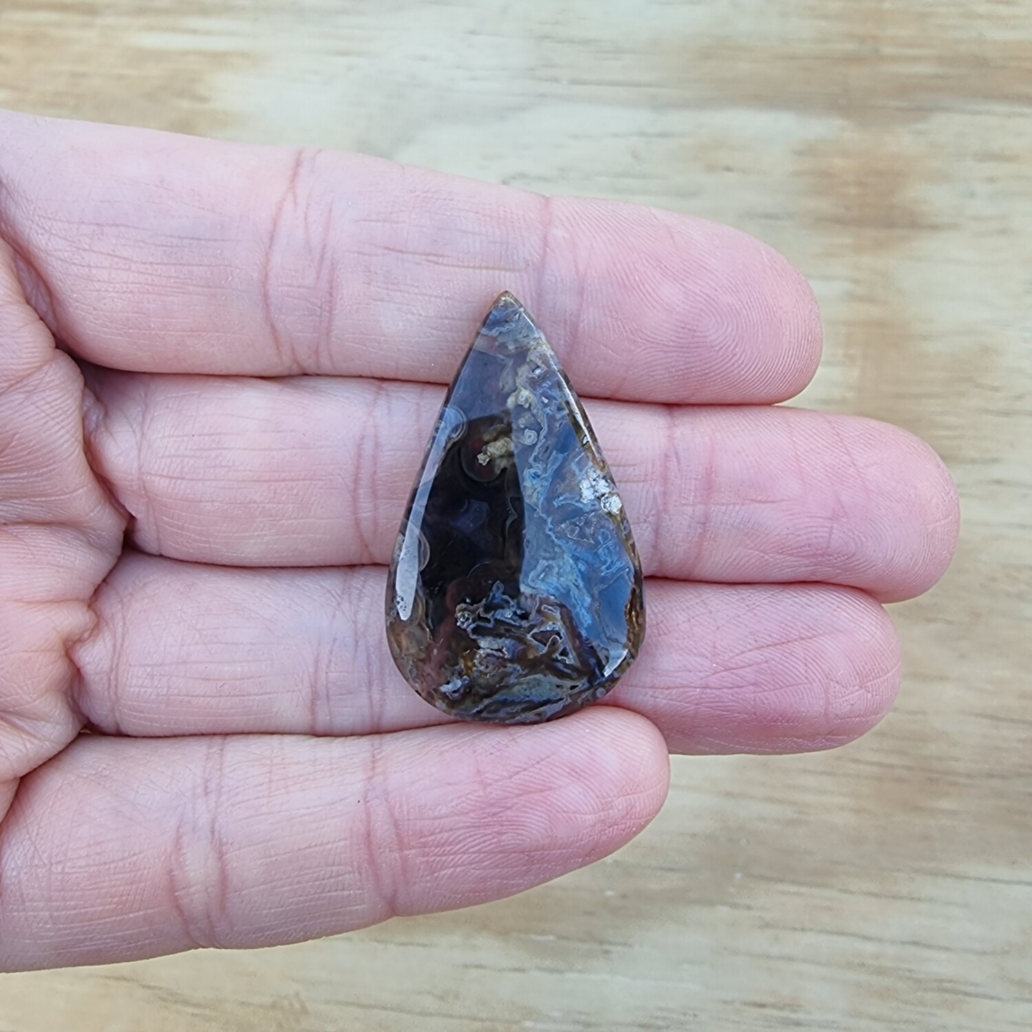 Turkish Stick Agate Cabochon / Pendant for jewelry making or diy craft projects 5.5gr