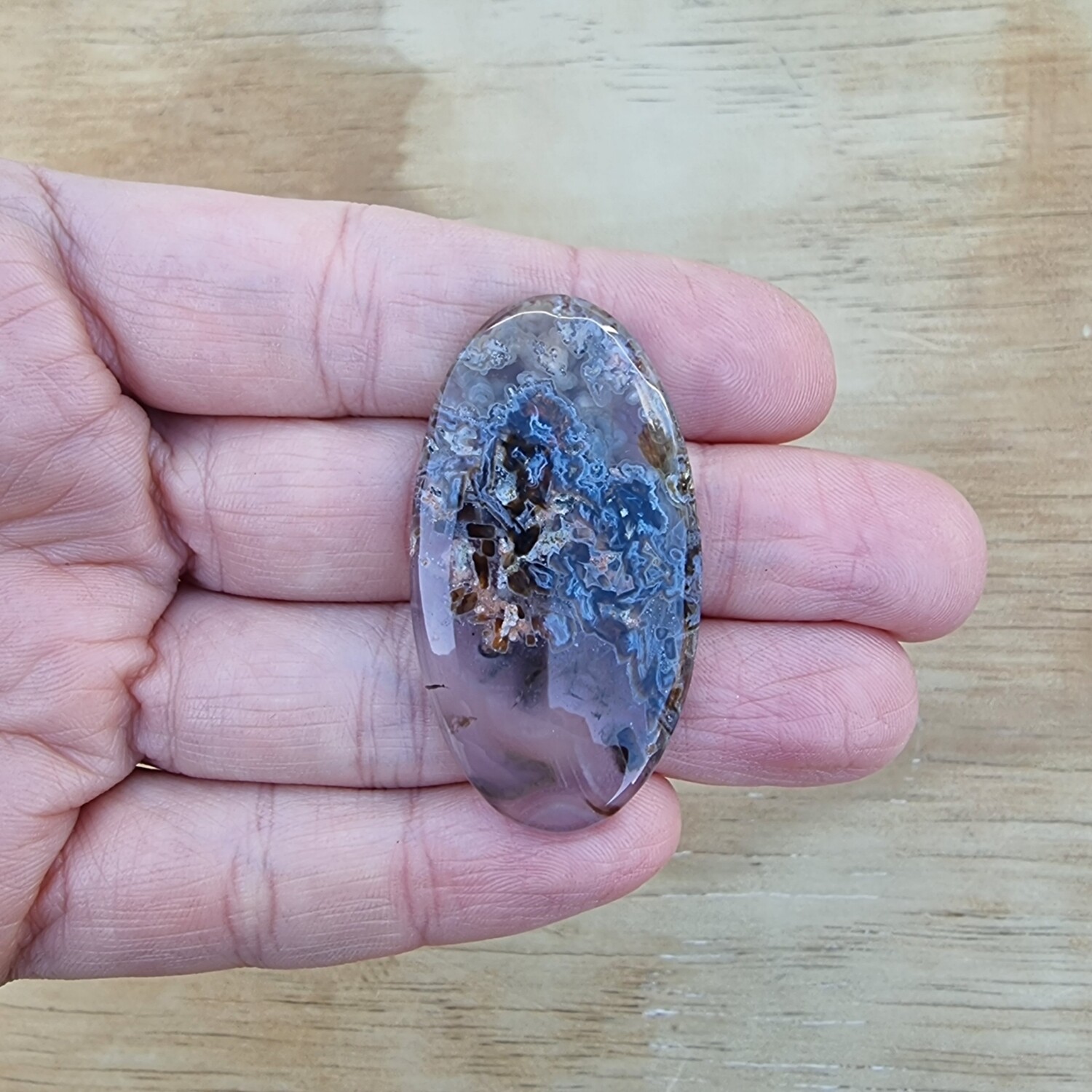 Turkish Stick Agate Cabochon / Pendant for jewelry making or diy craft projects 11.6gr