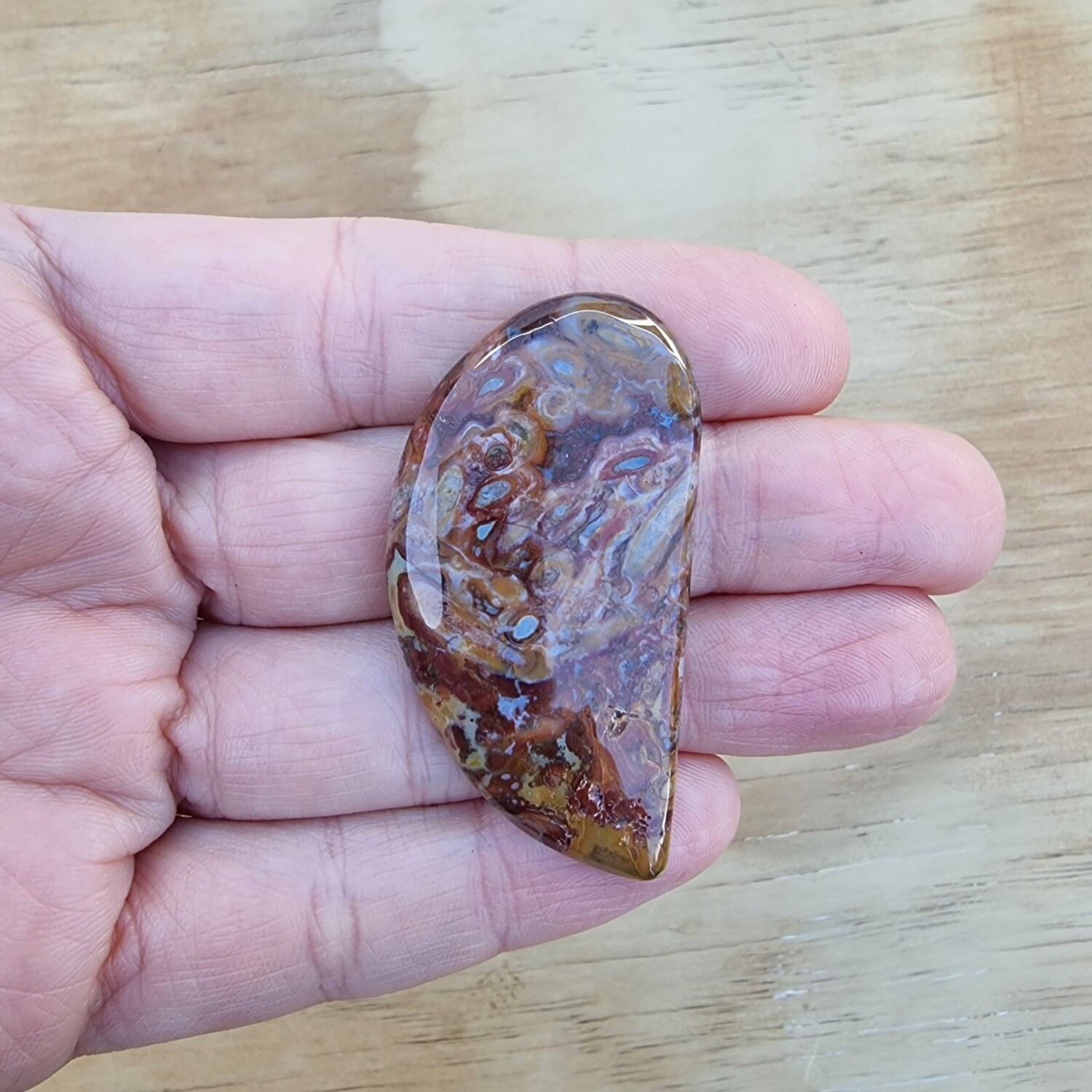 Plume Agate Cabochon / Pendant for jewelry making or diy craft projects 14.8gr