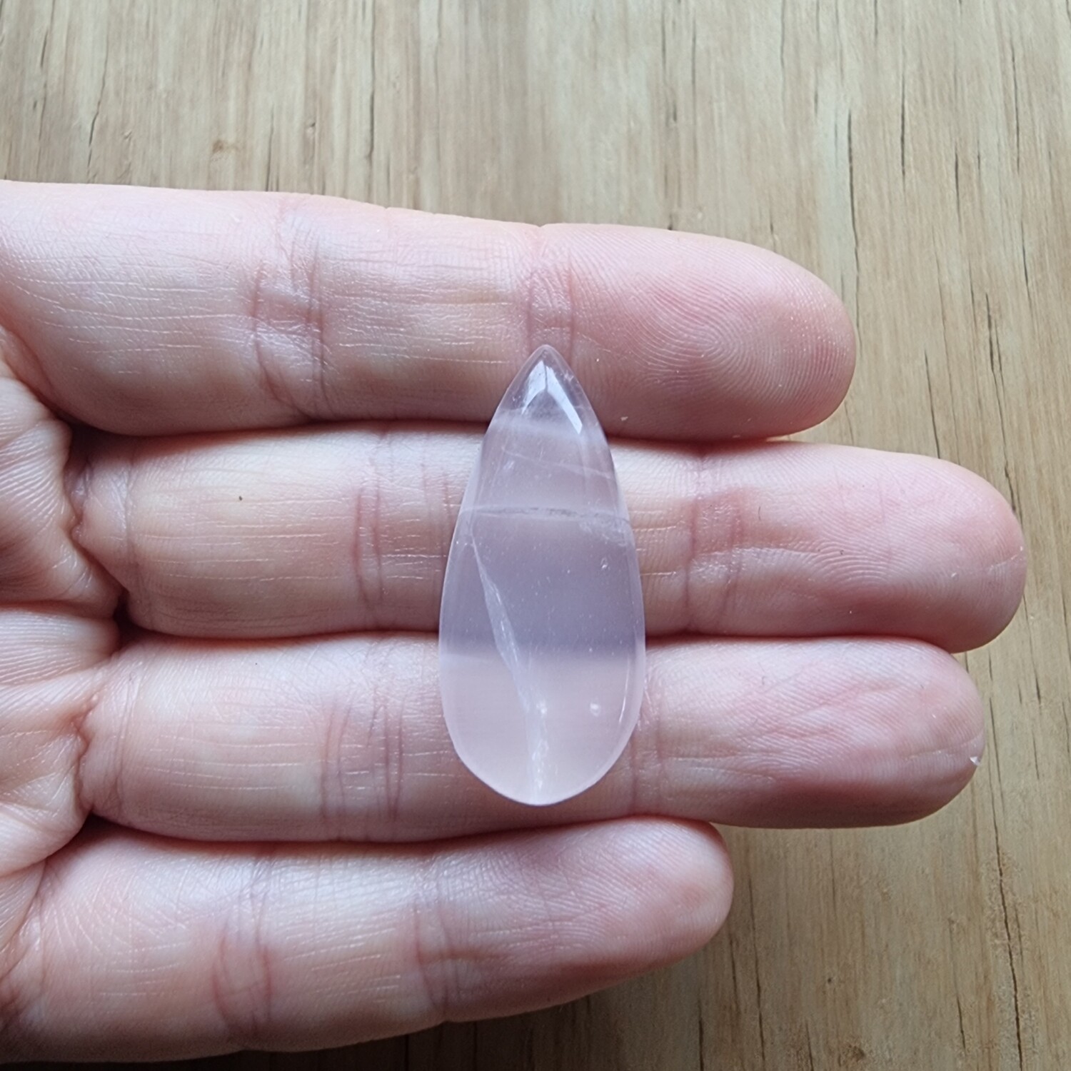 Rose Quartz Cabochon / Pendant for jewelry making or diy craft projects 10.8gr