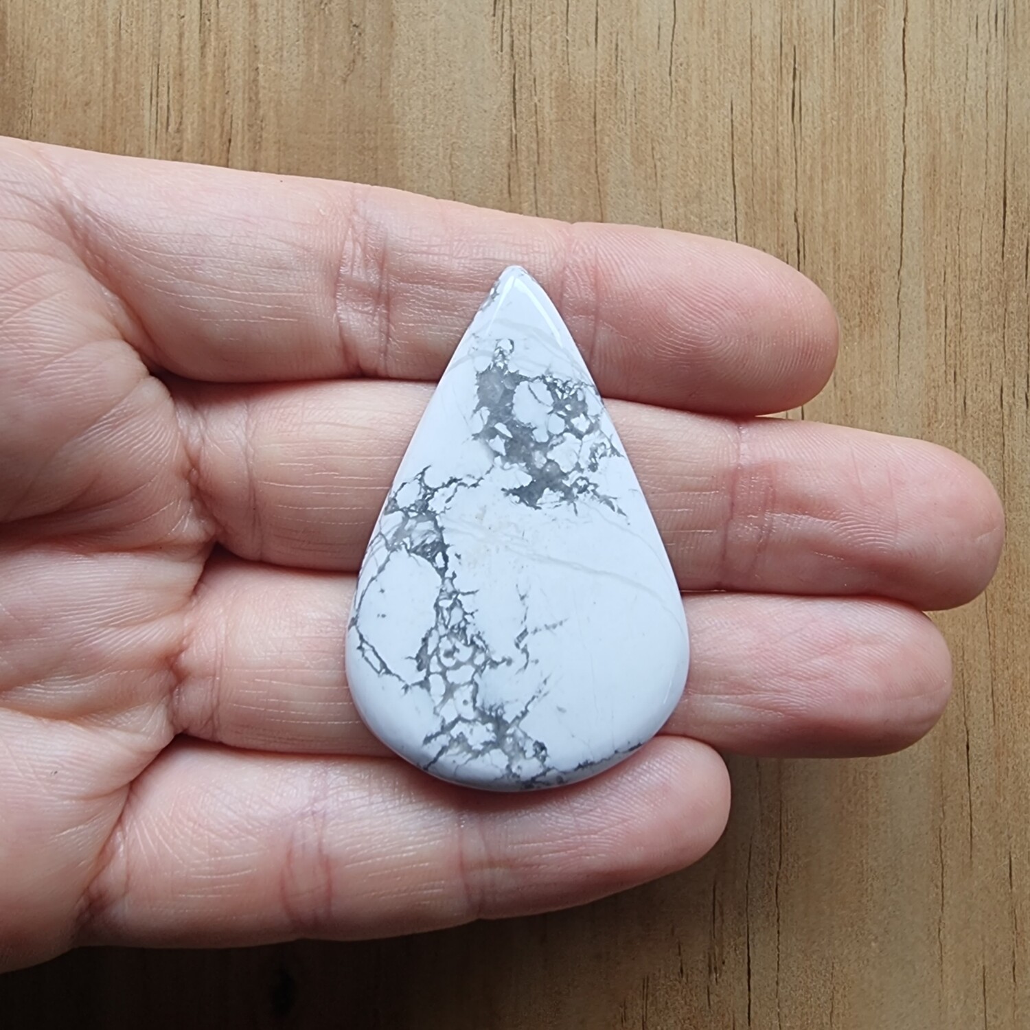 Howlite Jasper Cabochon / Pendant for jewelry making or diy craft projects 18.6gr