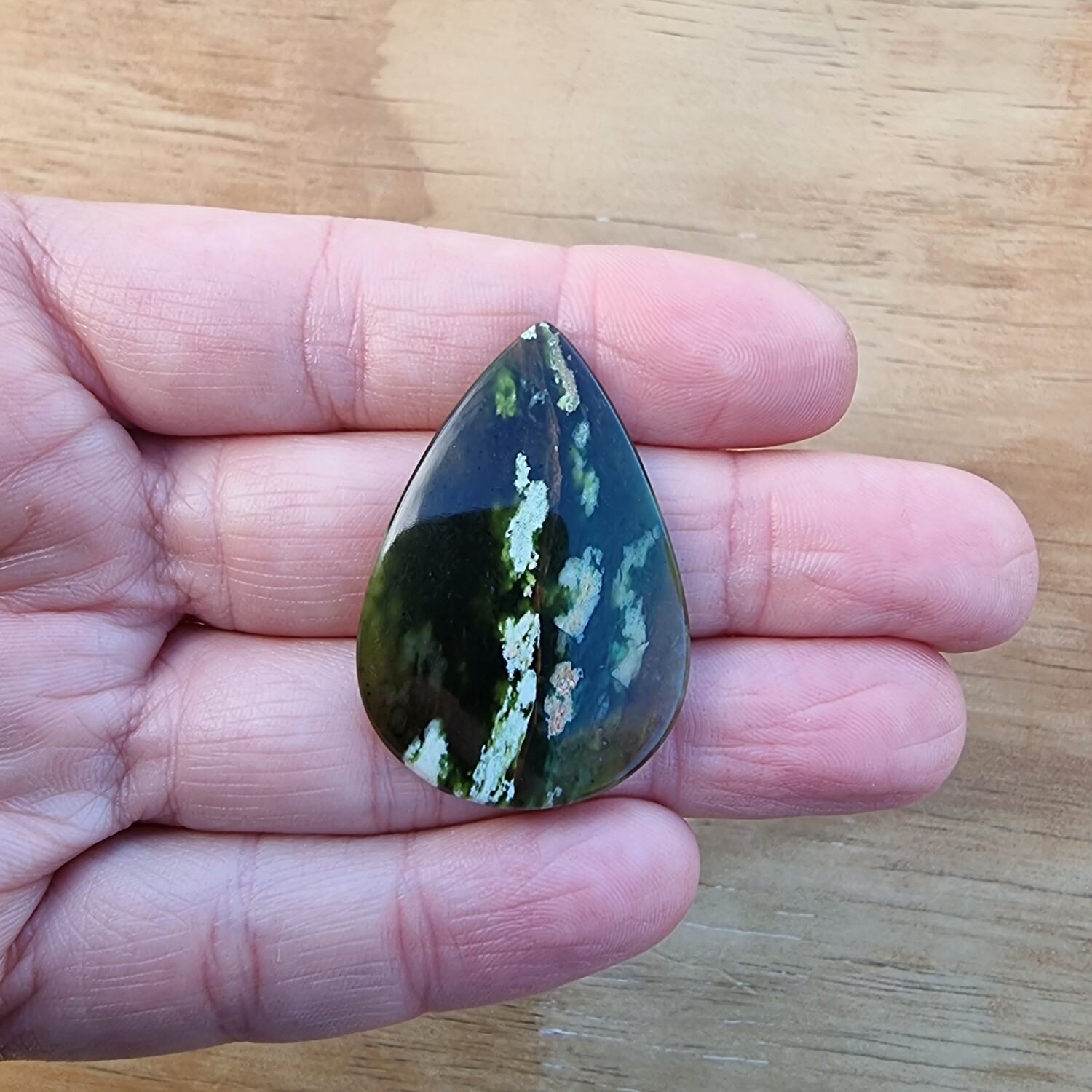 Chrome Chalcedony Cabochon / Pendant for jewelry making or diy craft projects 8.5gr