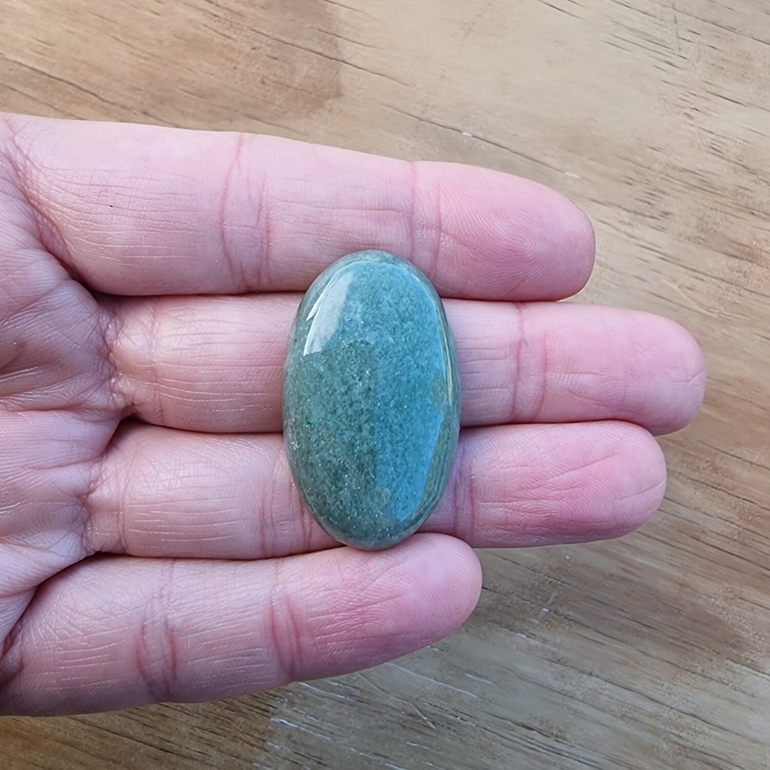 Light Green Aventurine Cabochon / Pendant for jewelry making or diy craft projects 9.2gr