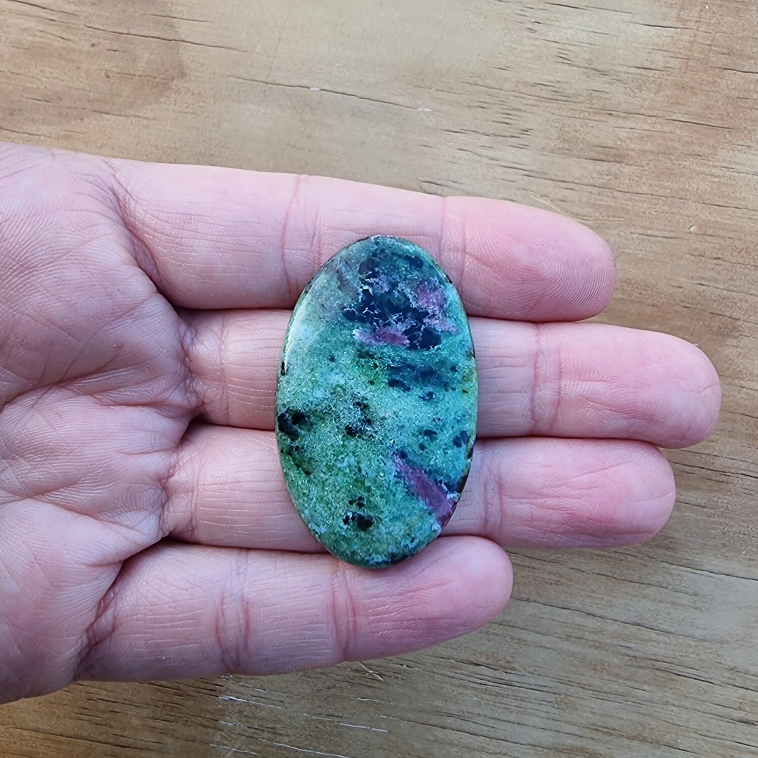 Ruby Zoisite Cabochon / Pendant for jewelry making or diy craft projects 17gr