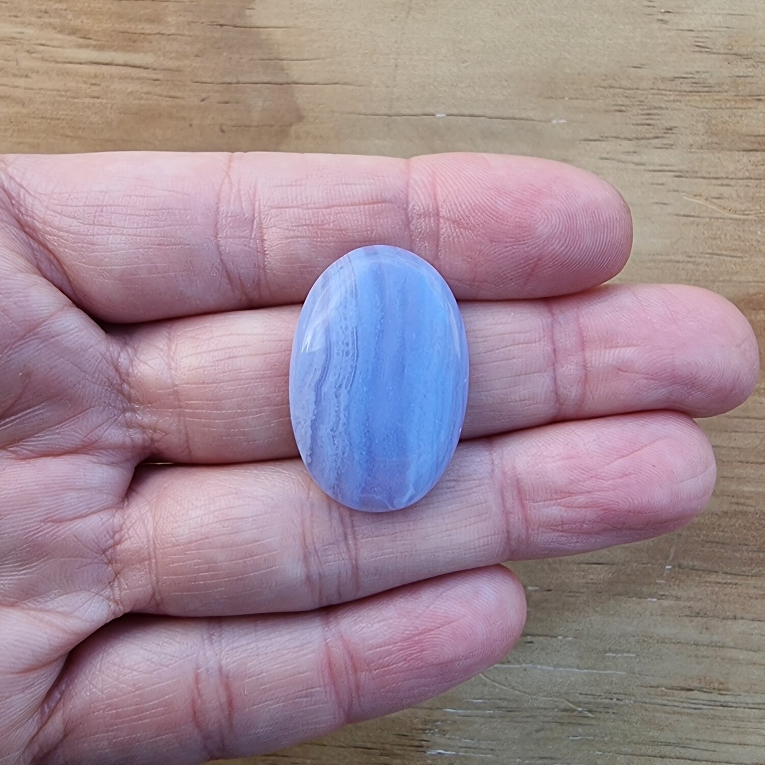 Blue Lace Agate Cabochon / Pendant for jewelry making or diy craft projects 5.8gr