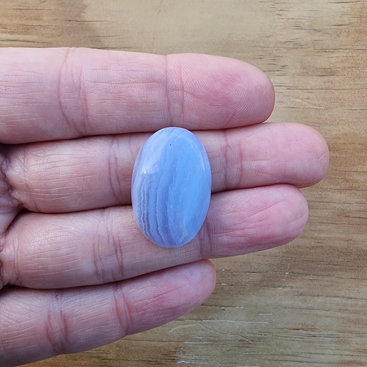 Blue Lace Agate Cabochon / Pendant for jewelry making or diy craft projects 5.7gr