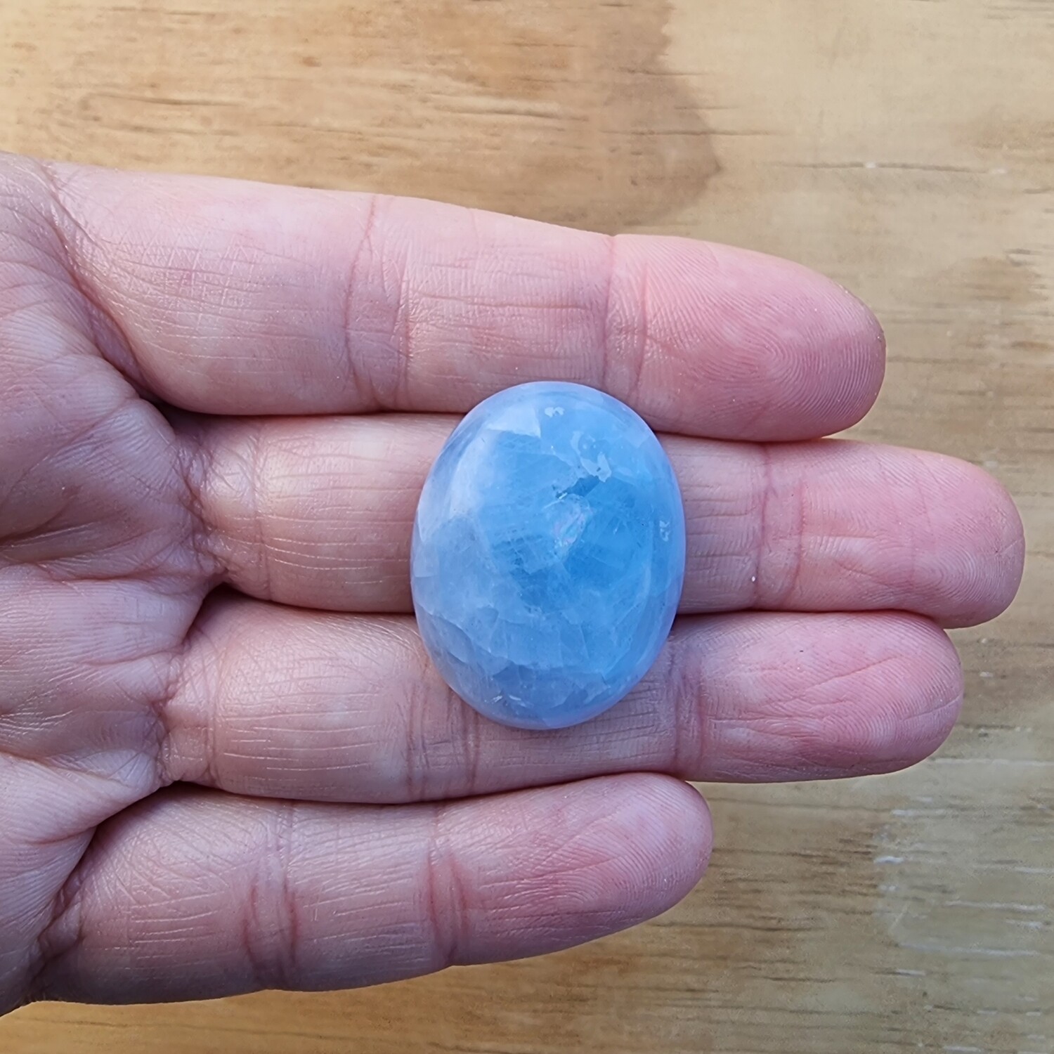Blue Calcite Cabochon / Pendant for jewelry making or diy craft projects 10.3gr