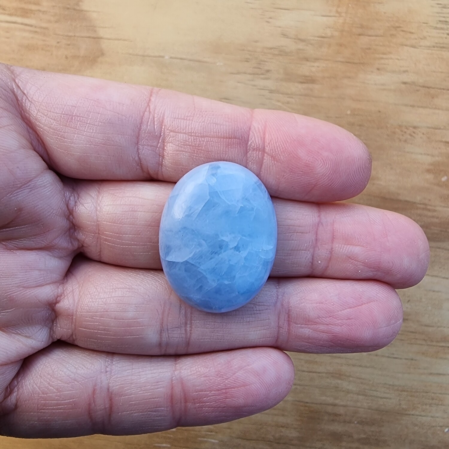 Blue Calcite Cabochon / Pendant for jewelry making or diy craft projects 10.3gr