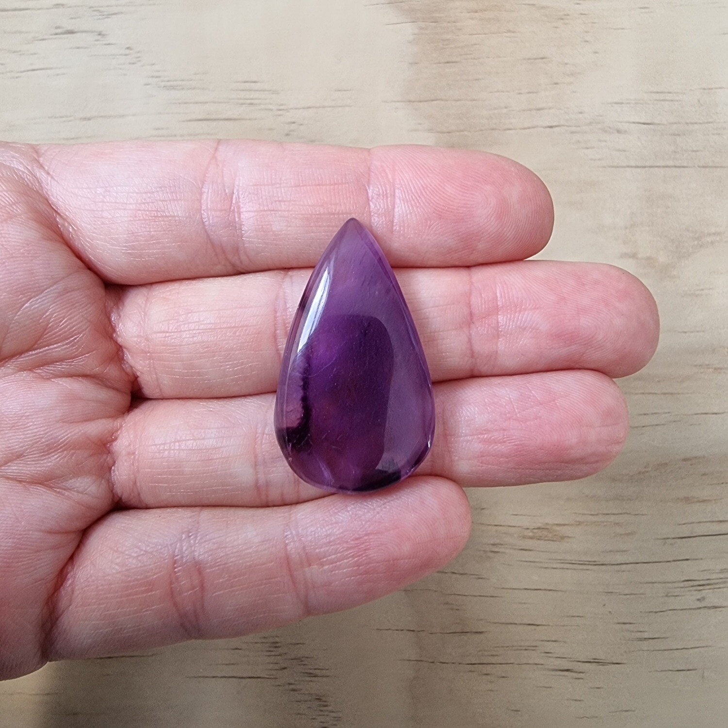 Trapiche Amethyst Cabochon / Pendant for jewelry making or diy craft projects 7.3gr