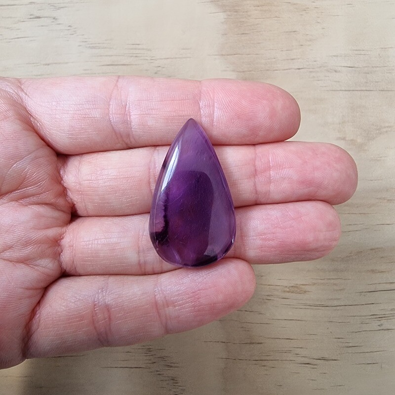Trapiche Amethyst Cabochon / Pendant for jewelry making or diy craft projects 7.3gr
