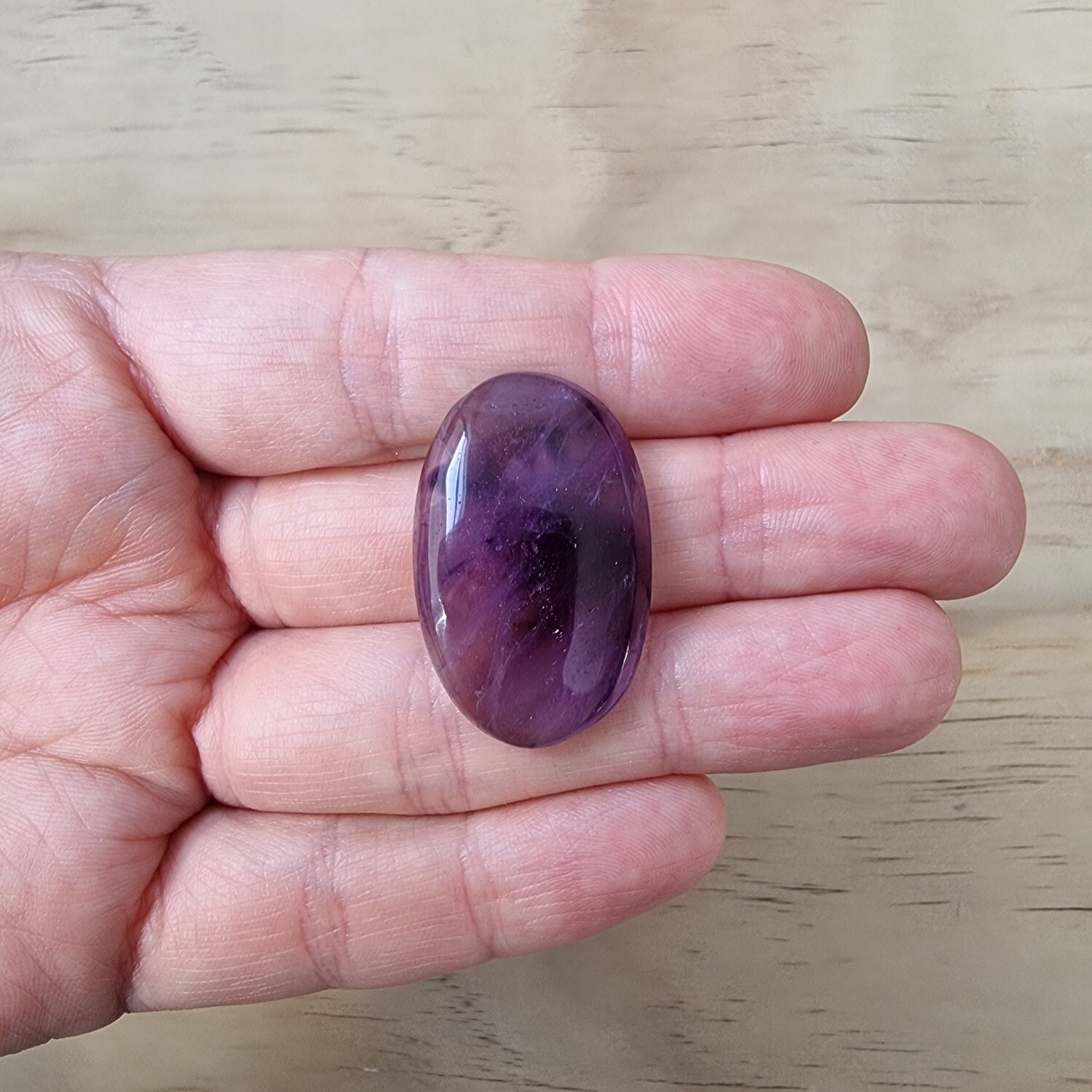 Trapiche Amethyst Cabochon / Pendant for jewelry making or diy craft projects 8.2gr