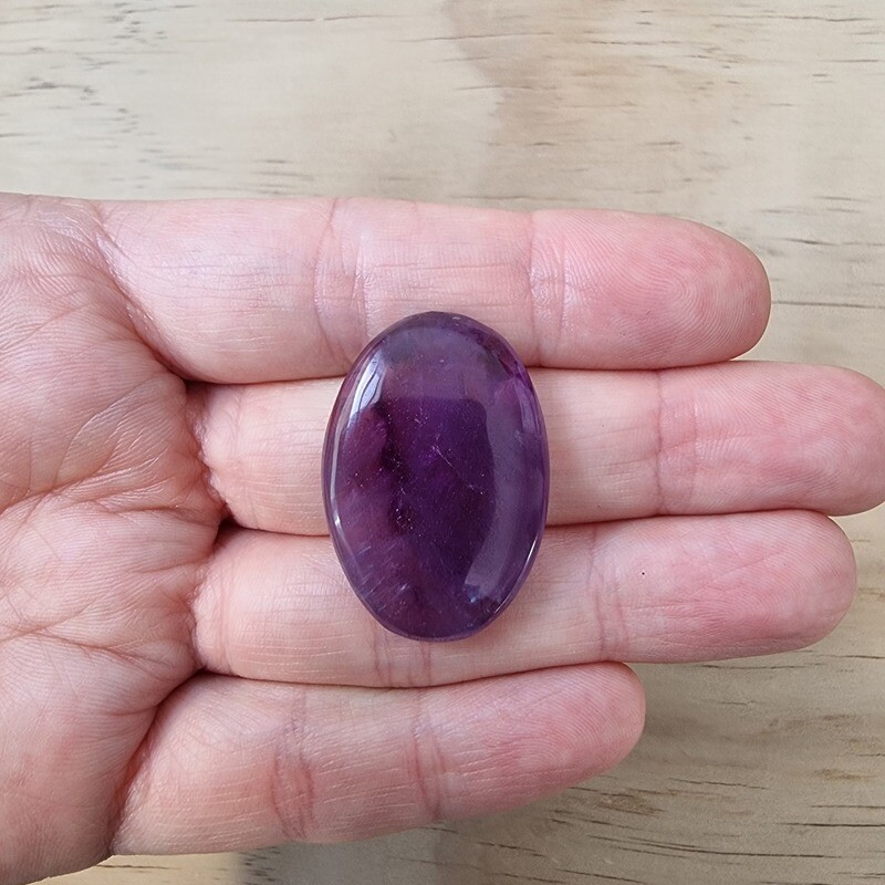 Trapiche Amethyst Cabochon / Pendant for jewelry making or diy craft projects 10.1gr