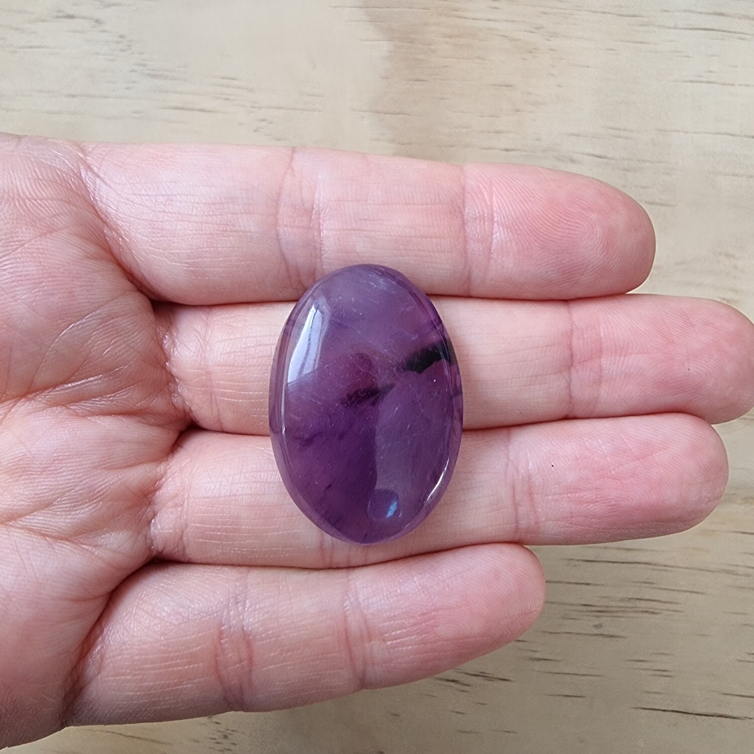 Trapiche Amethyst Cabochon / Pendant for jewelry making or diy craft projects 9.6gr