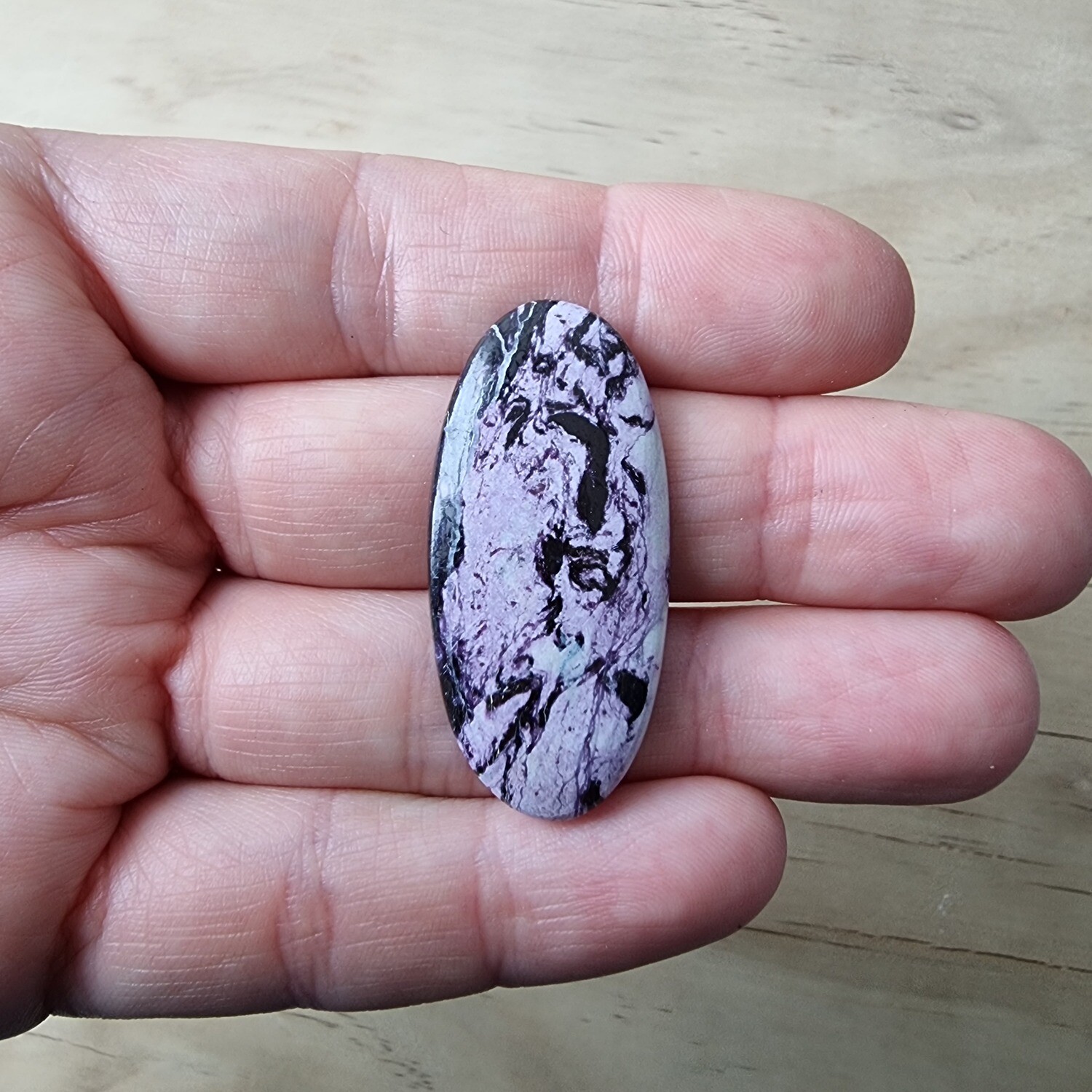 Kammererite Cabochon / Pendant for jewelry making or diy craft projects 7.6gr