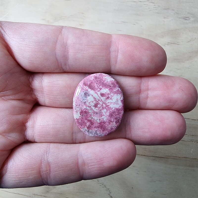 Thulite Cabochon / Pendant for jewelry making or diy craft projects 7.2gr