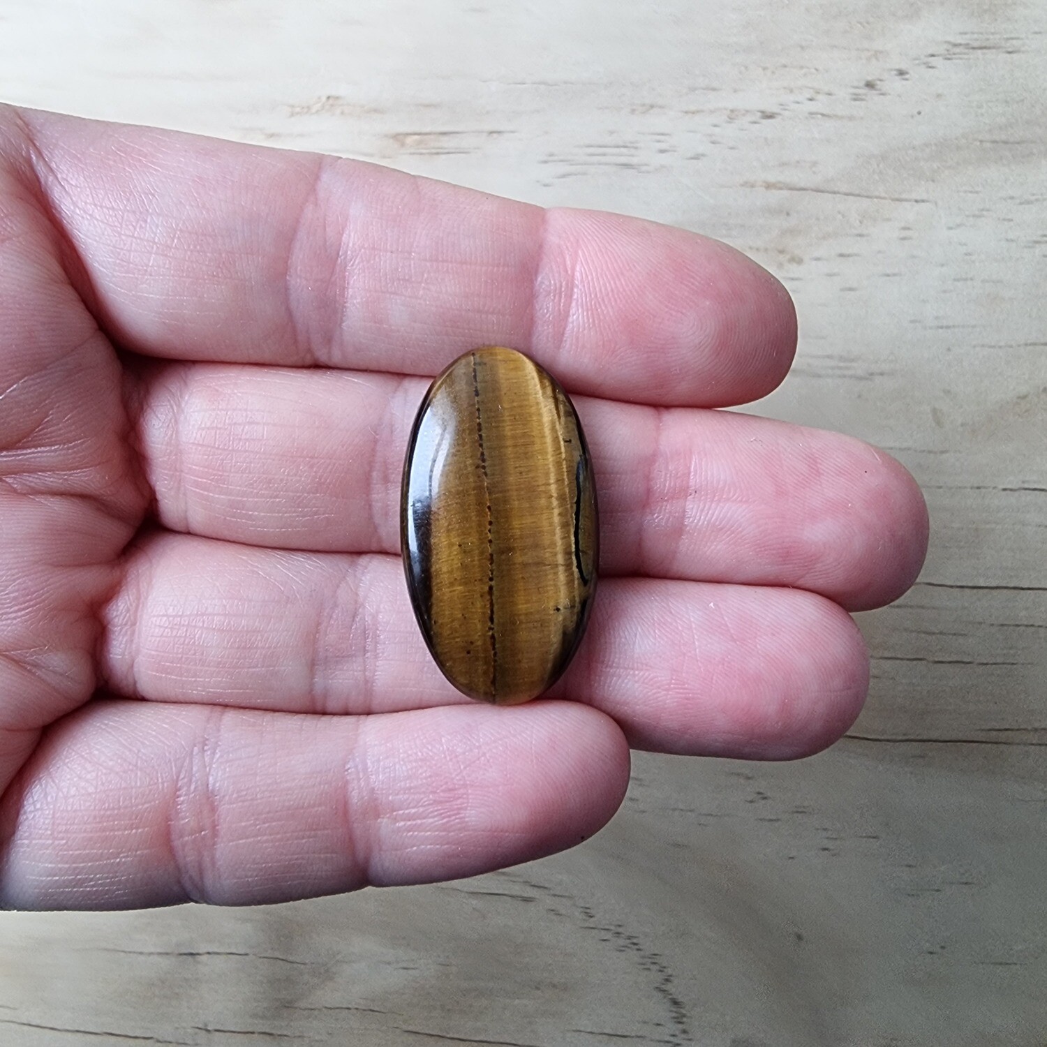 Tiger Eye Cabochon / Pendant for jewelry making or diy craft projects 6gr
