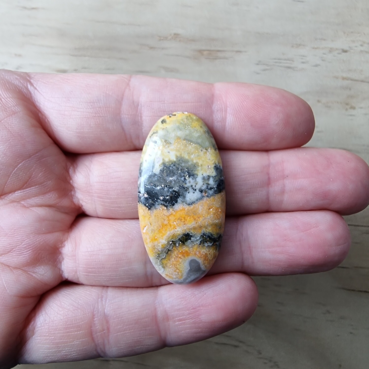 Bumblebee Jasper Cabochon / Pendant for jewelry making or diy craft projects 9.1gr
