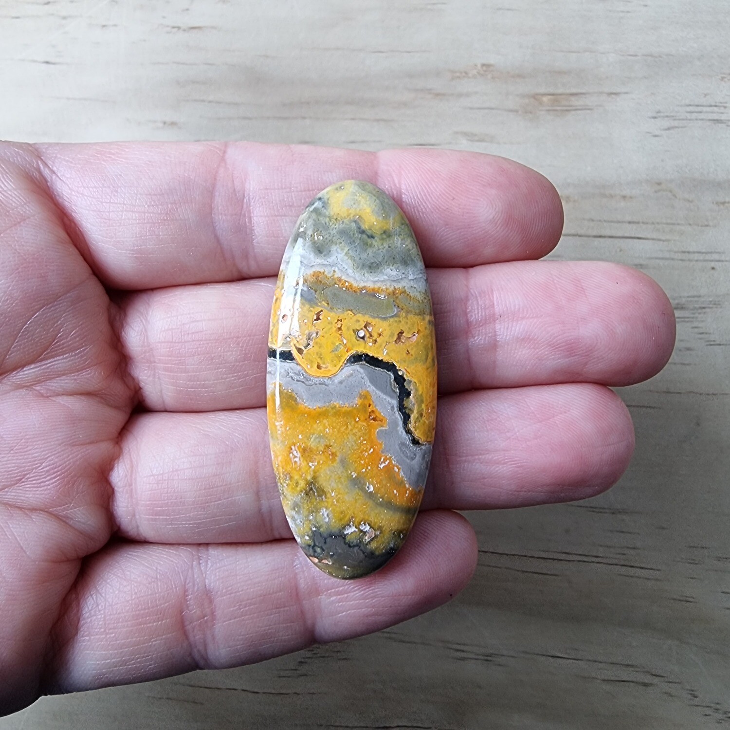 Bumblebee Jasper Cabochon / Pendant for jewelry making or diy craft projects 13.9gr