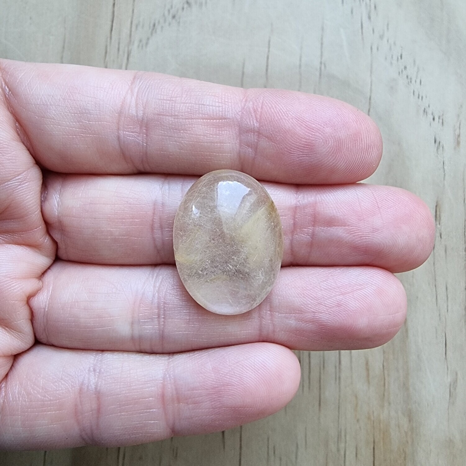 Golden Rutilated Quartz Cabochon / Pendant for jewelry making or diy craft projects 6.5gr