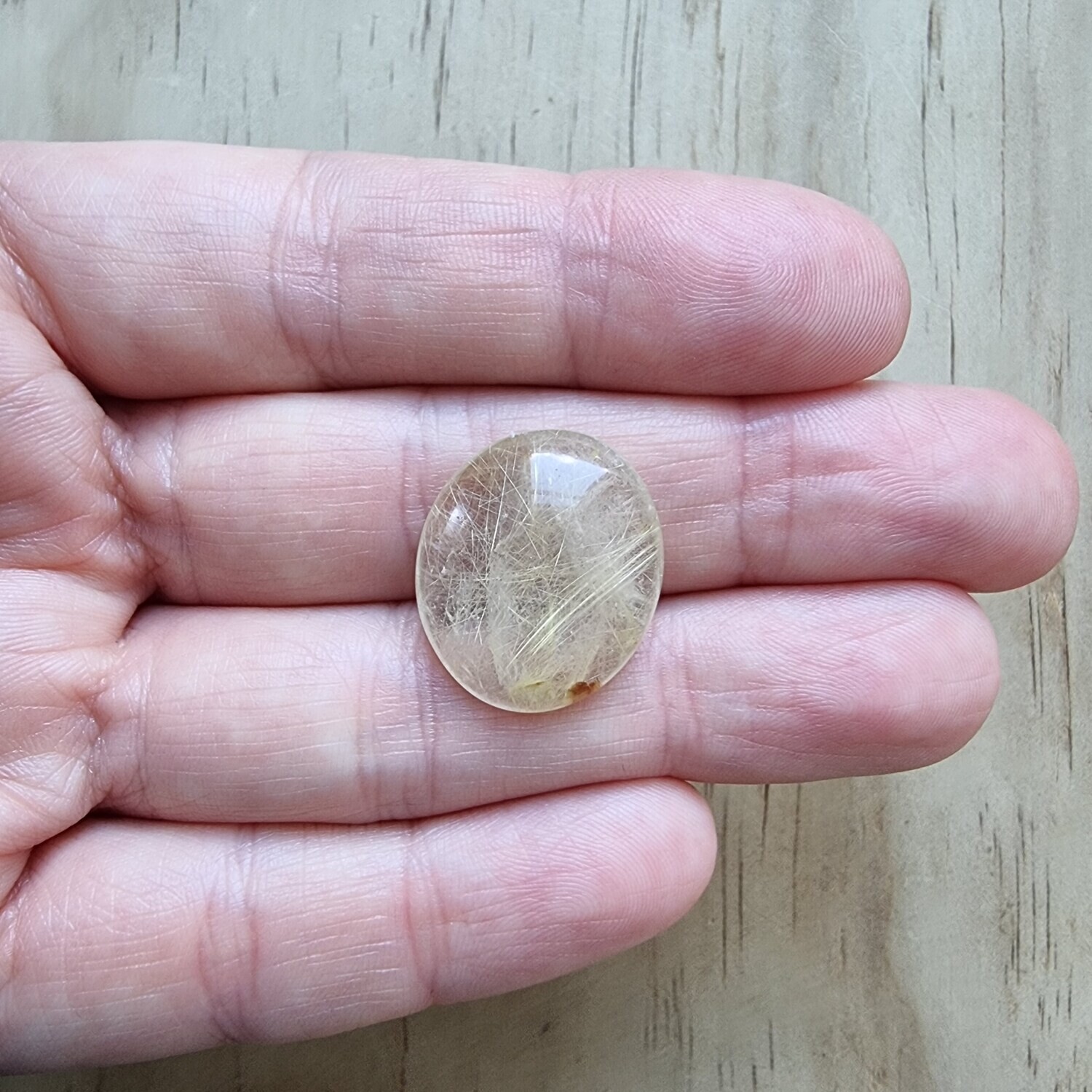 Golden Rutilated Quartz Cabochon / Pendant for jewelry making or diy craft projects 4.2gr