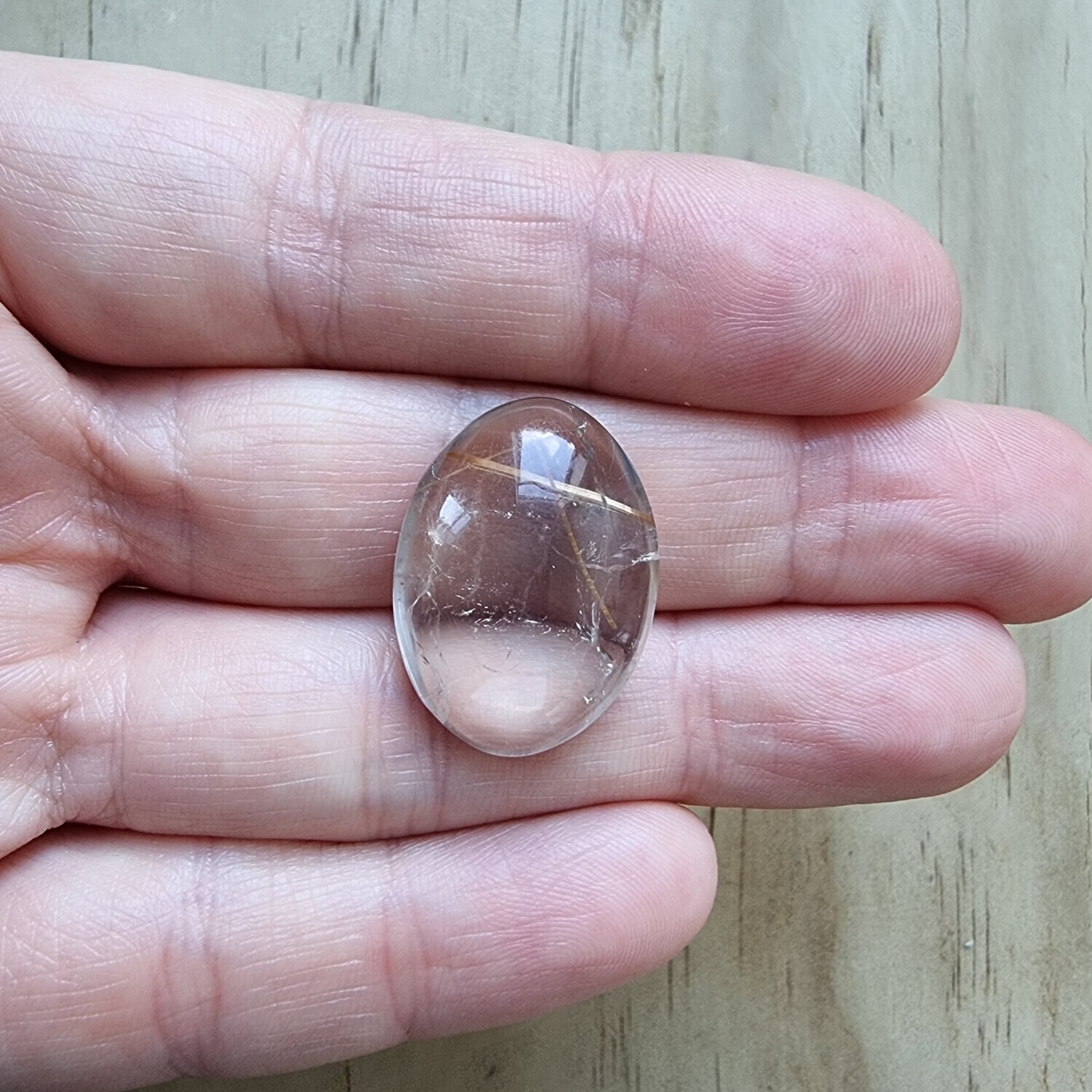 Golden Rutilated Quartz Cabochon / Pendant for jewelry making or diy craft projects 6.2gr