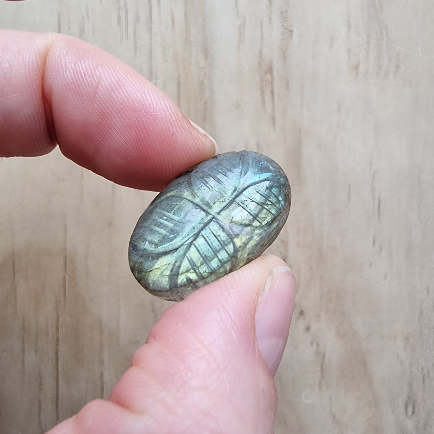 Carved Labradorite top drilled Pendant for jewelry making or diy craft projects 4.9gr
