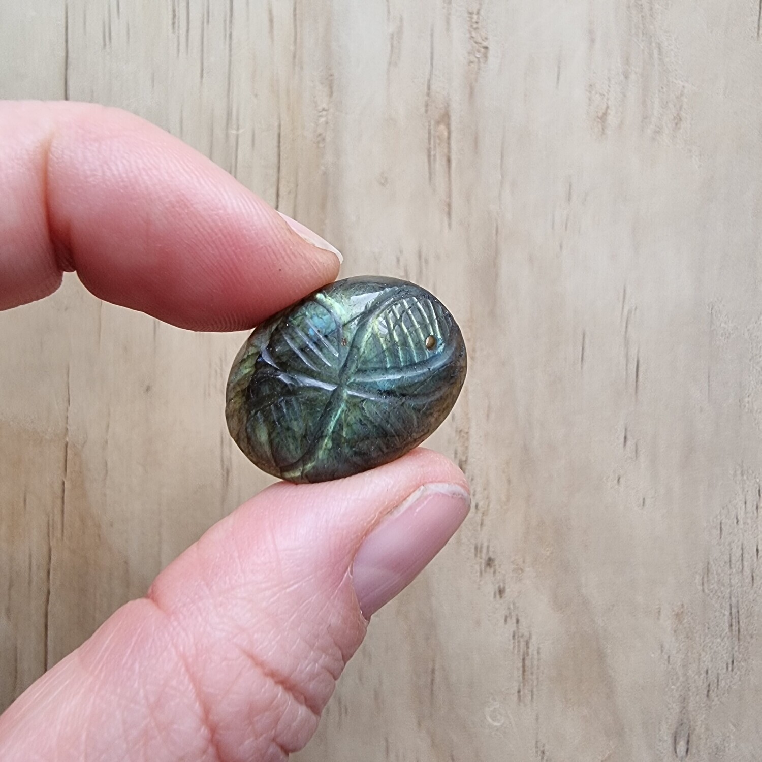 Carved Labradorite top drilled Pendant for jewelry making or diy craft projects 5.9gr