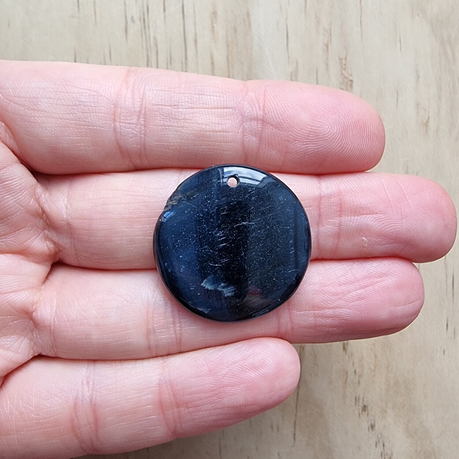 Blue Tiger Eye top drilled Pendant for jewelry making or diy craft projects 6.5gr