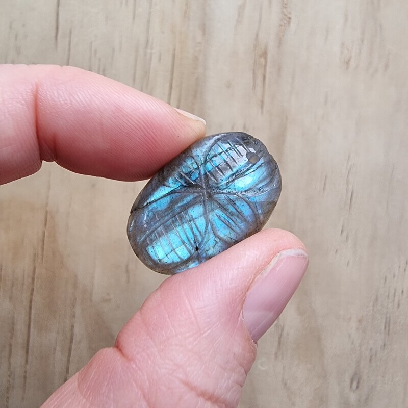 Carved Labradorite top drilled Pendant for jewelry making or diy craft projects 6gr