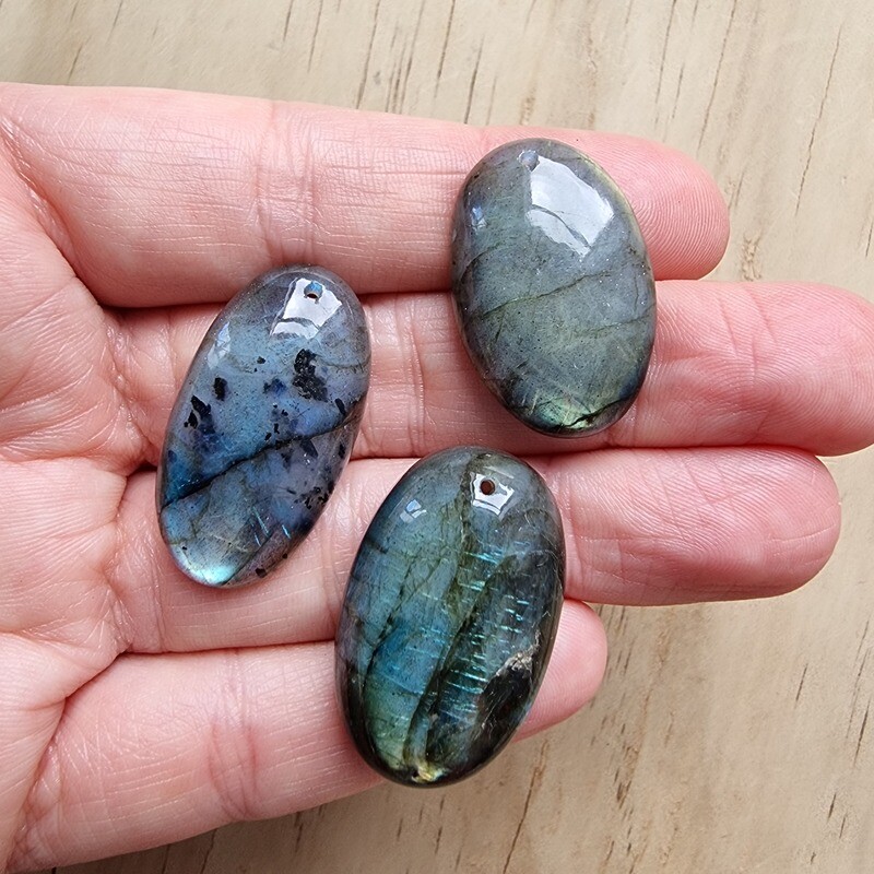 Labradorite top drilled Pendant Lot for jewelry making or diy craft projects 24.4gr