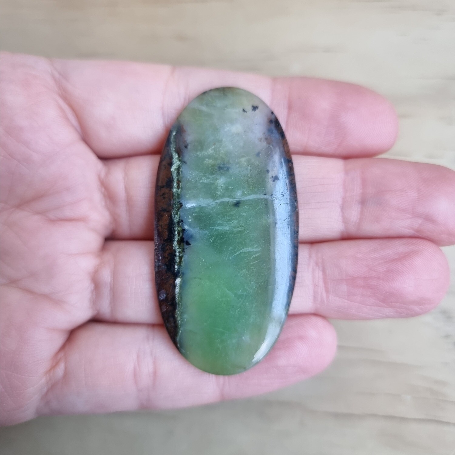 Chrysoprase Cabochon / Pendant for jewelry making or diy craft projects 12.9gr