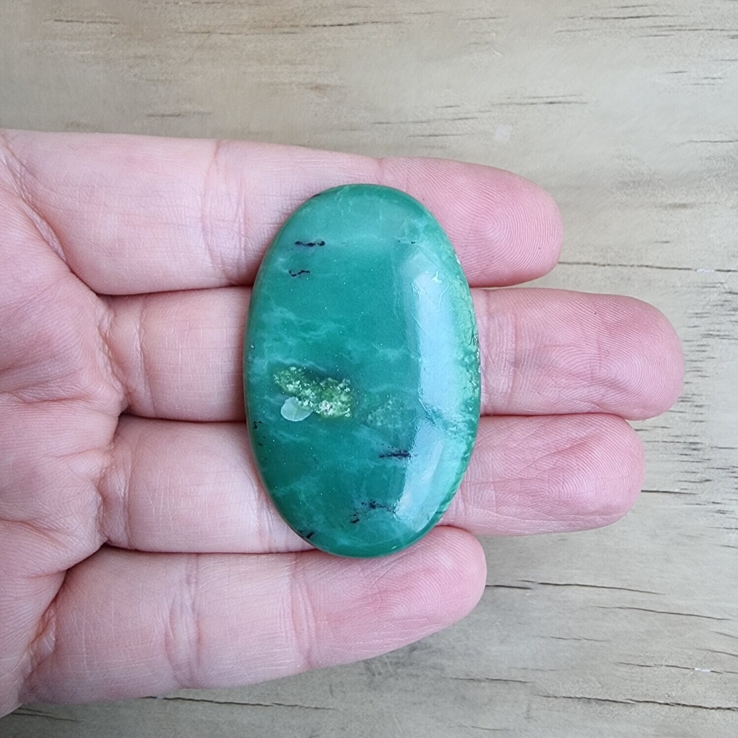 Chrysoprase Cabochon / Pendant for jewelry making or diy craft projects 15.6gr