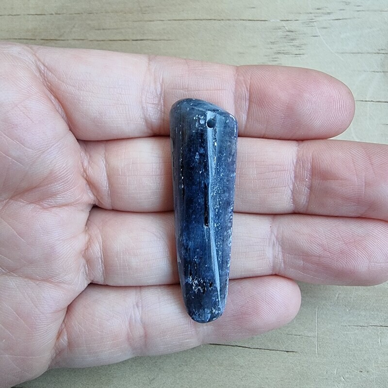 Blue Kyanite drilled Pendant for jewelry making or diy craft projects 15.2gr